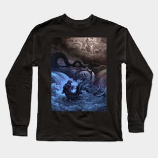 High Resolution Gustave Doré Illustration The Destruction of Leviathan Long Sleeve T-Shirt